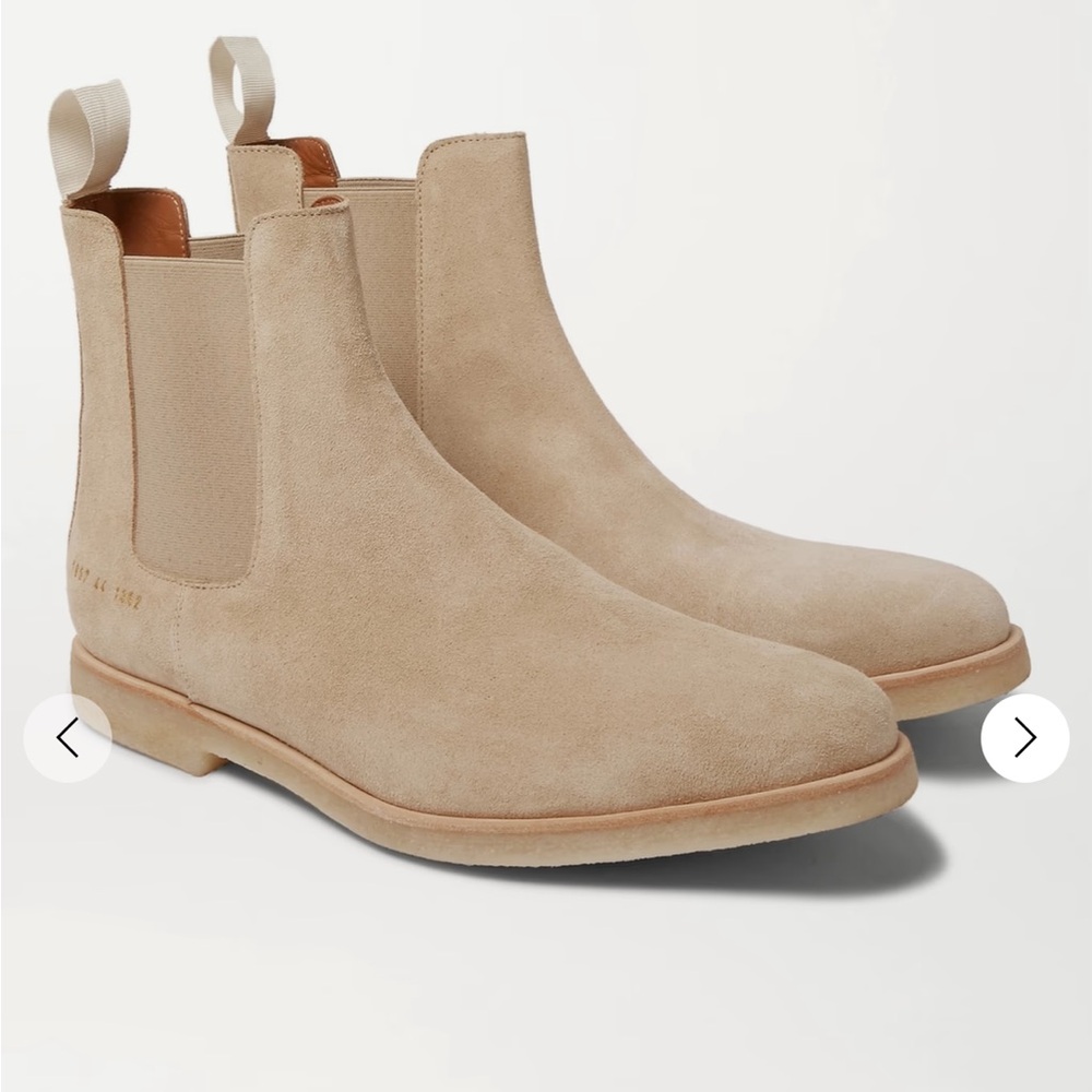 Common Projects Tan Chelsea Boots